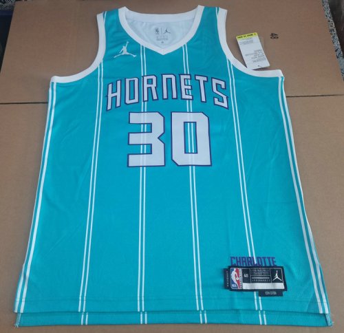 Maillot de Basket #30 Curry Charlotte Hornets Bleu